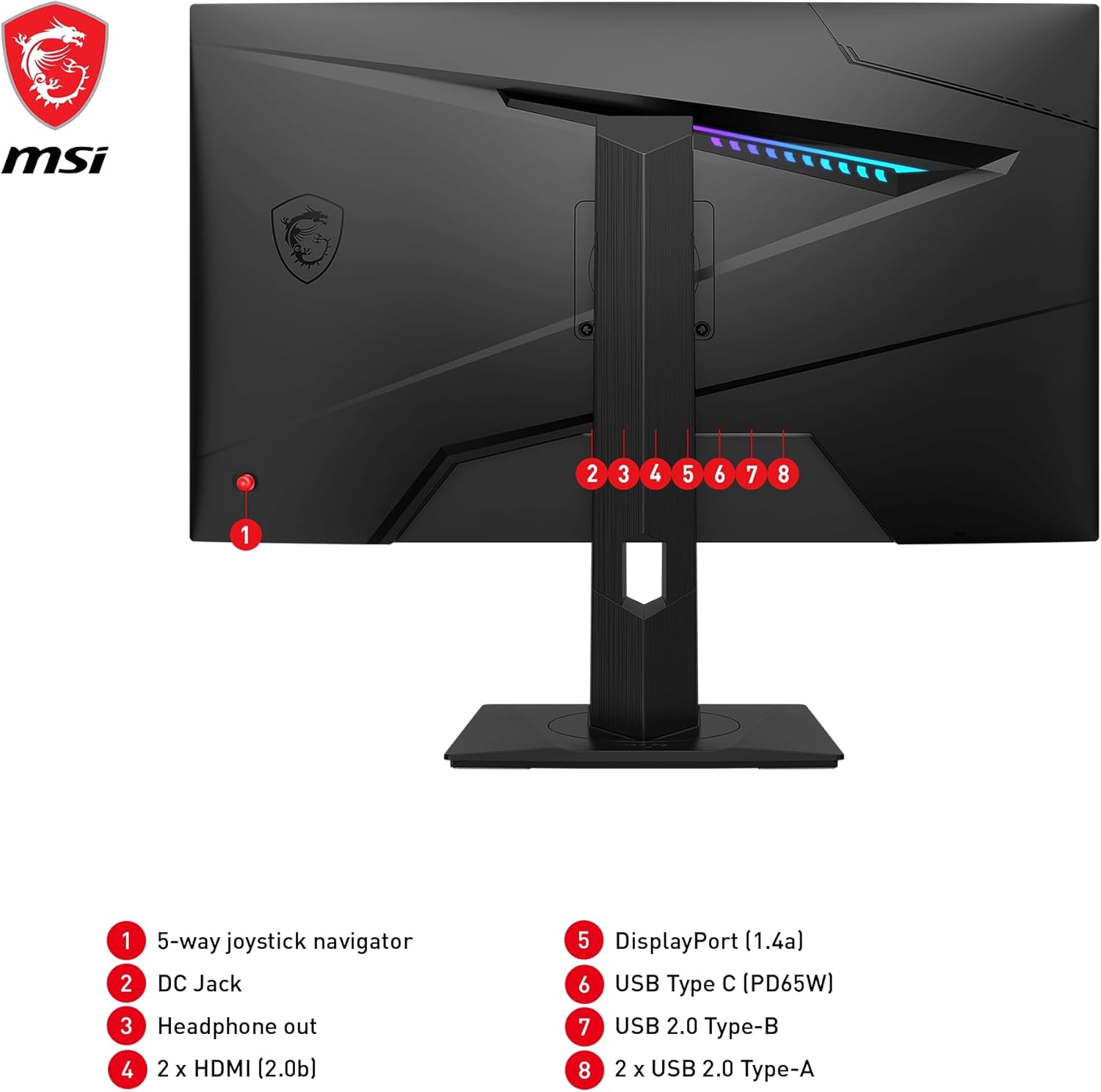 MSI MAG 274QRF QD E2 Gaming Monitor – 27" WQHD (2560×1440) QD-IPS | 180Hz | 0.5ms | HDR | G-SYNC Compatible | Flat Display MSI