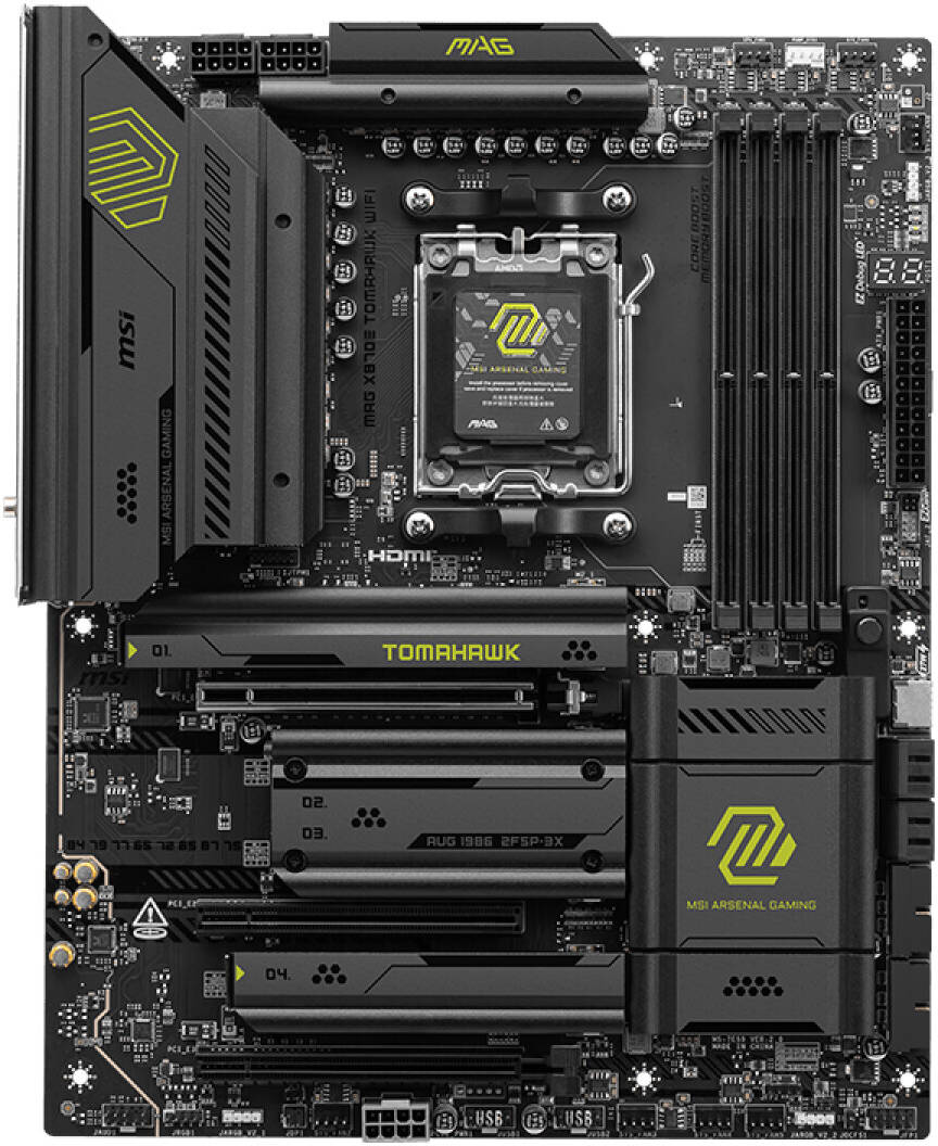 MSI MAG Z790 TOMAHAWK MAX WIFI Motherboard – ATX, Intel 14th/13th/12th Gen Support, DDR5, PCIe 5.0, Wi-Fi 7, 2.5G LAN, Dual M.2, Mystic Light RGB, Extended Heatsink, Premium Gaming Motherboard