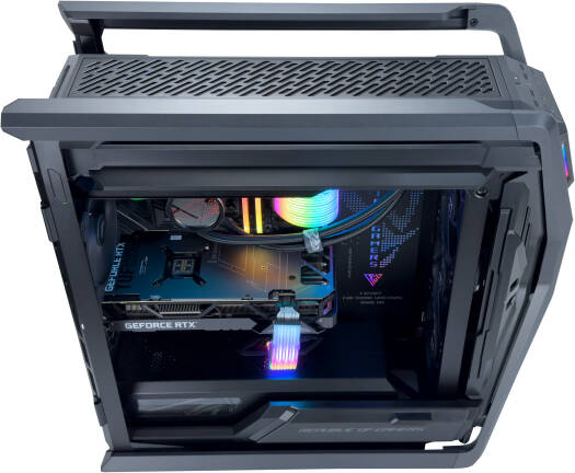 ASUS ELITE Gaming PC - AMD Ryzen 9 9950X3D 16 Cores 32 Threads, NVIDIA RTX 5090 32GB, 64GB DDR5 RAM 6000MHz, 1TB SSD Gen 5, 1000W 80 Plus PSU, 360mm Liquid Cooler, Wi-Fi + BT, Powered by ASUS