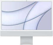 Apple iMac 24" Desktop Computer, M1 Chip  with 8 Core CPU and 7 Core GPU, 8GB Unified Memory, 256GB SSD, Touch ID, English Keyboard and Mouse, Silver | MGTF3B/A