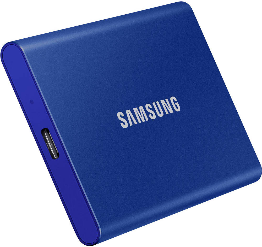 Samsung T7 Portable External SSD 2TB – Blue, USB 3.2, Up to 1,050 MB/s Read/Write, AES 256-bit Encryption, V-NAND Technology, High-Speed Portable Storage for Windows, Mac & Gaming
