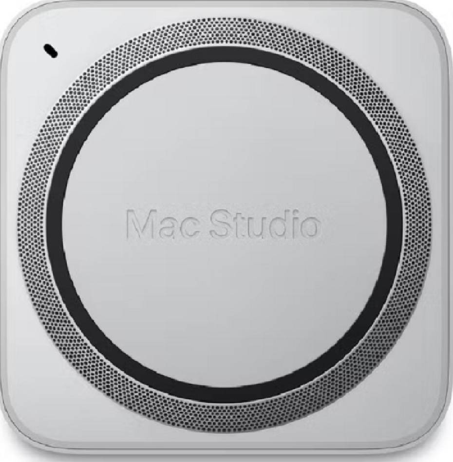 Apple Mac Studio, M1 Max Chip, 10 Core CPU, 24 Core GPU, 32GB Memory, 512GB SSD, Wi-Fi 6, Gigabit Ethernet Port, macOS, Silver | MJMV3