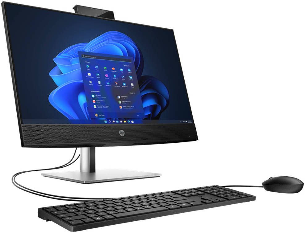 HP ProOne 440 G9 AIO Desktop PC, 24" FHD IPS Display, 13th Gen Intel Core i5-13500T, 8GB DDR4 RAM, 512GB SSD, Intel UHD Graphics, HP 125 ENG-ARB Wired KB HP Mouse, Windows 11 Pro, Black | 884R3EA#BH5