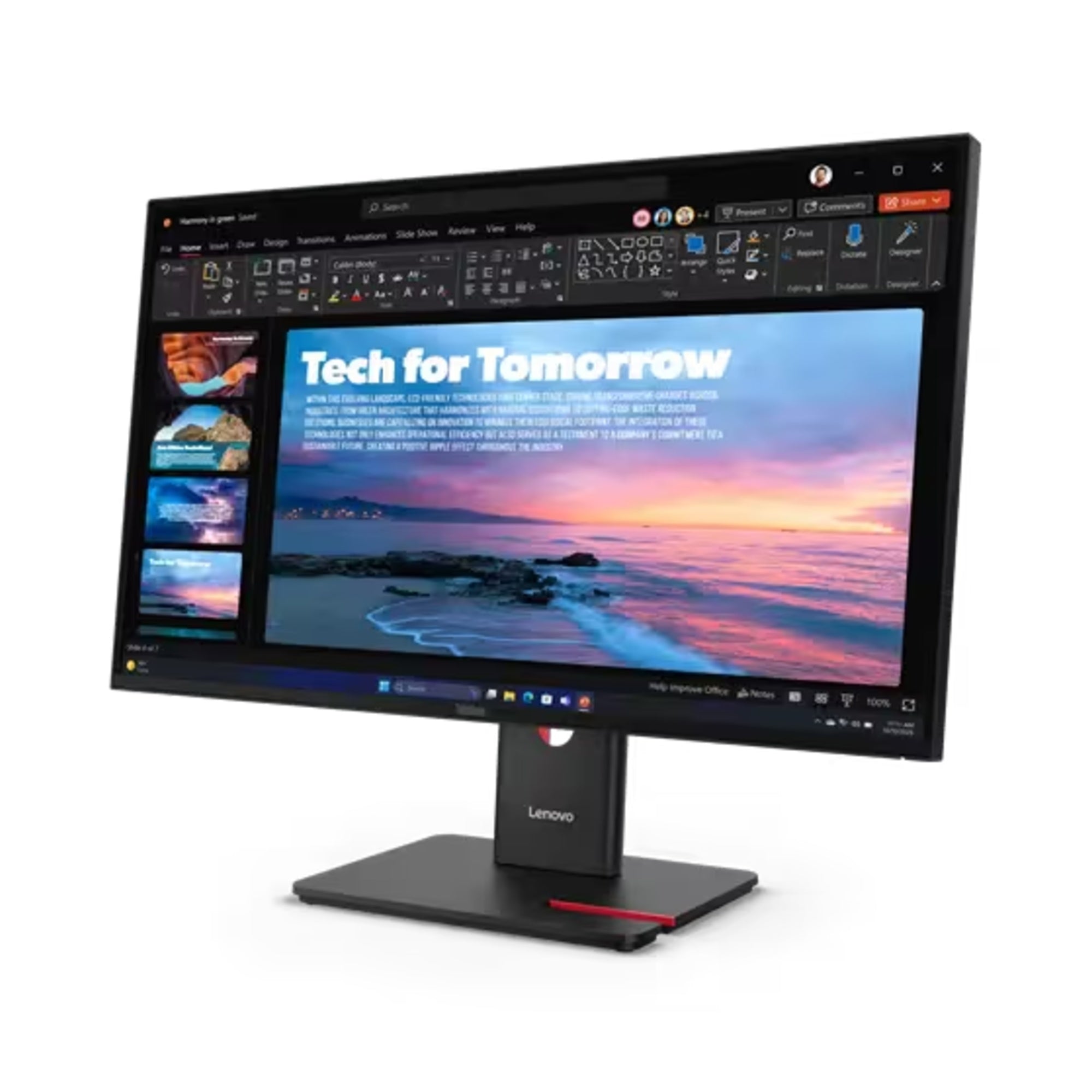 Lenovo ThinkVision T27QD-40 Monitor – 27" QHD Display | USB-C, HDMI, DisplayPort | Professional Business Monitor | Black Lenovo