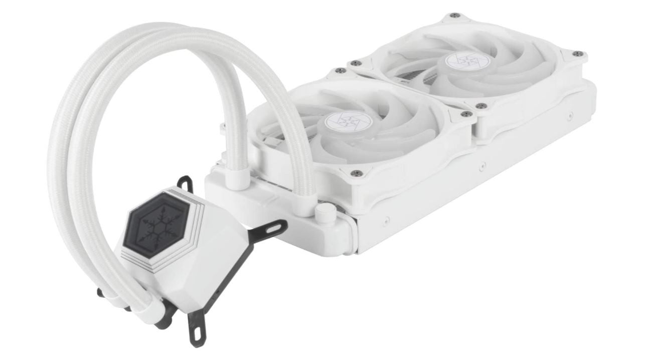 MSI MAG CORELIQUID E240 WHITE – 240mm ARGB Liquid CPU Cooler, Dual 120mm Fans, Integrated Pump Design, Ultra-Quiet Operation, Mystic Light Sync, LGA 1700/AM5 Compatible, Premium All-White Finish