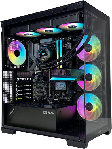 Phantom Gaming PC - Intel Core Ultra 7 265K 20 Cores 20 Threads, NVIDIA RTX 3090 24GB, 32GB DDR5 RAM 6400MHz, 1TB SSD Gen 4, 850W 80 PLUS PSU, 360mm LCD Liquid Cooler