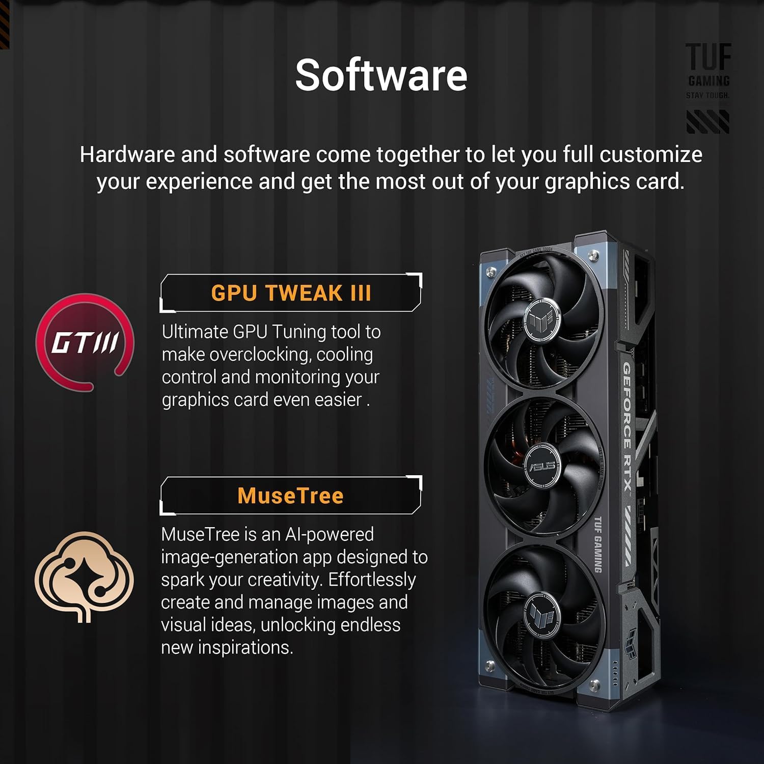 ASUS TUF Gaming GeForce RTX 5090 Gaming Graphics Card – 32GB GDDR7, PCIe 5.0, Military-Grade Components, Axial-Tech Fans, Dual Ball Bearings