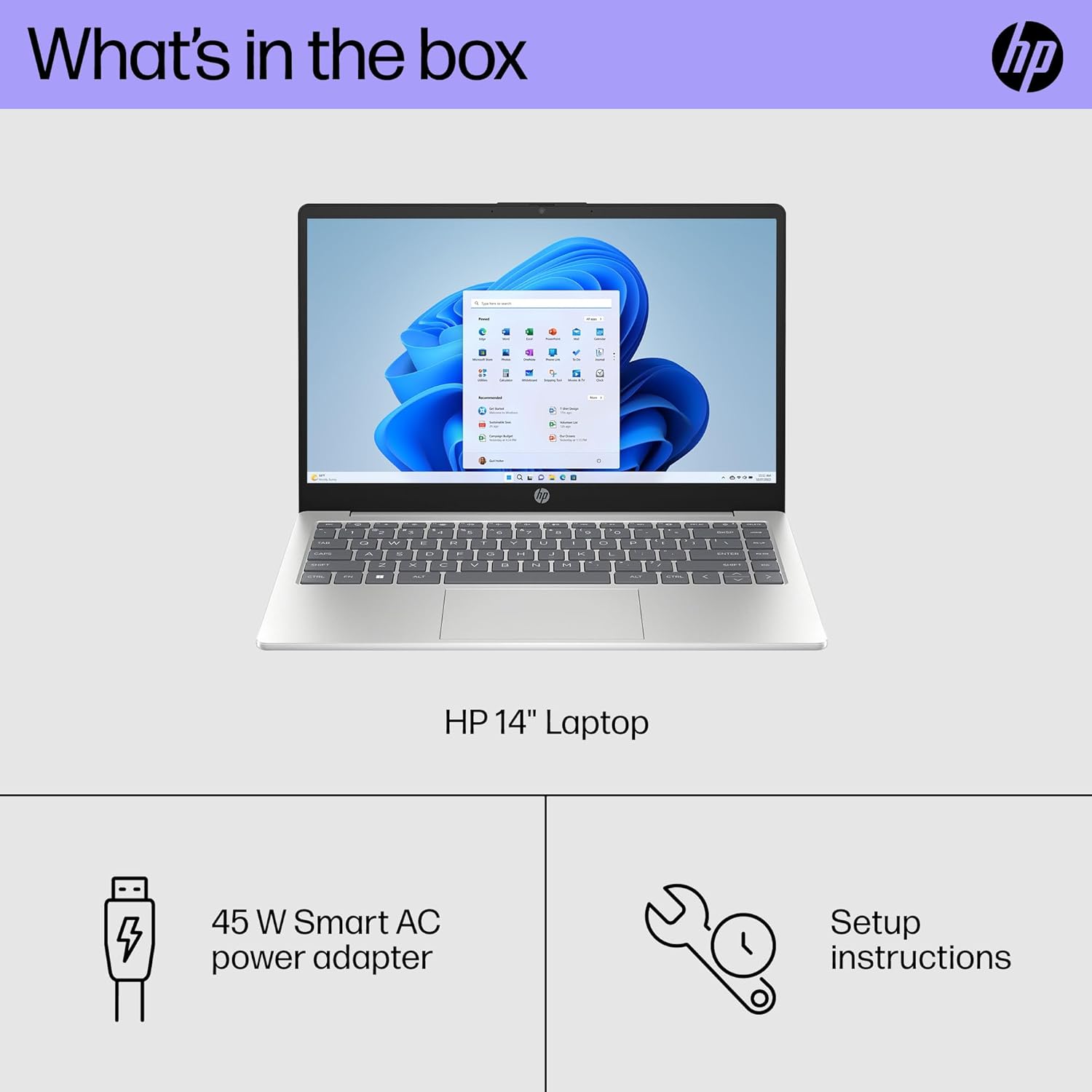 HP 14-EP0201NIA Laptop – Intel Core i7-13th Gen Processor, 8GB RAM, 512GB SSD, 14" Full HD Display, Backlit Keyboard,Windows 11, Silver, English Keyboard