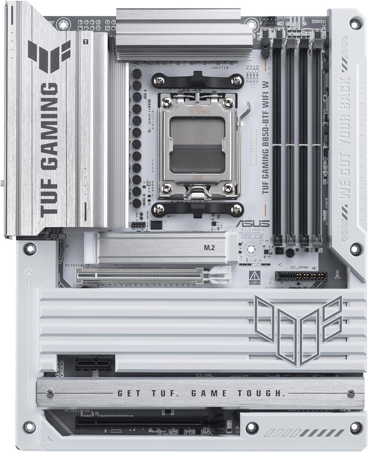 ASUS TUF Gaming B850-BTF WiFi Motherboard – AMD AM5 Socket, B850 Chipset, USB 20G, Wi-Fi 7, Aura Sync RGB, BTF