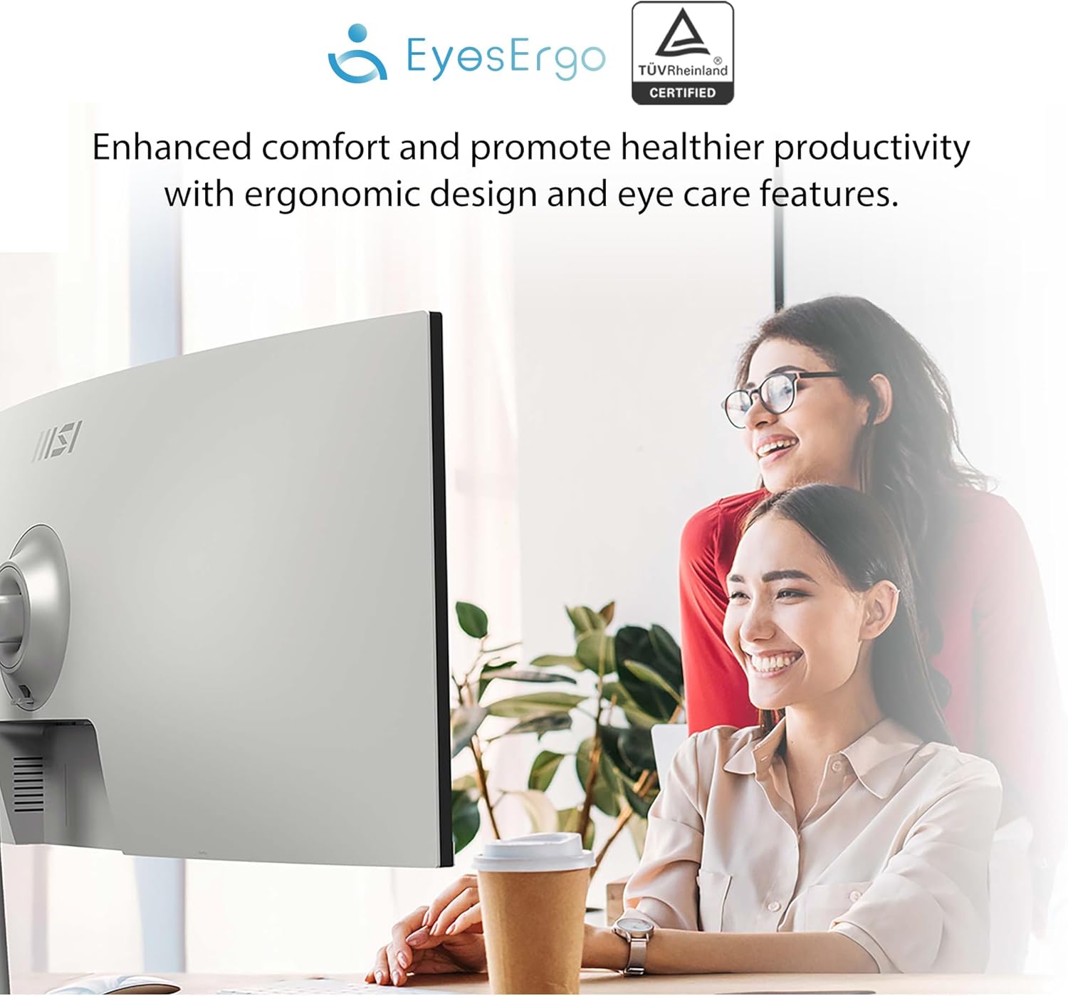 MSI Modern MD342CQPW Curved Monitor – 34" UWQHD (3440×1440) VA | 120Hz | 1ms MPRT | USB-C 98W Power Delivery | Ultra-Wide Productivity Monitor MSI