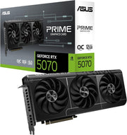 ASUS Prime GeForce RTX 5070 Overclocked Edition 12GB Graphics Card – GDDR6, PCIe 4.0, Dual Fan, Ray Tracing