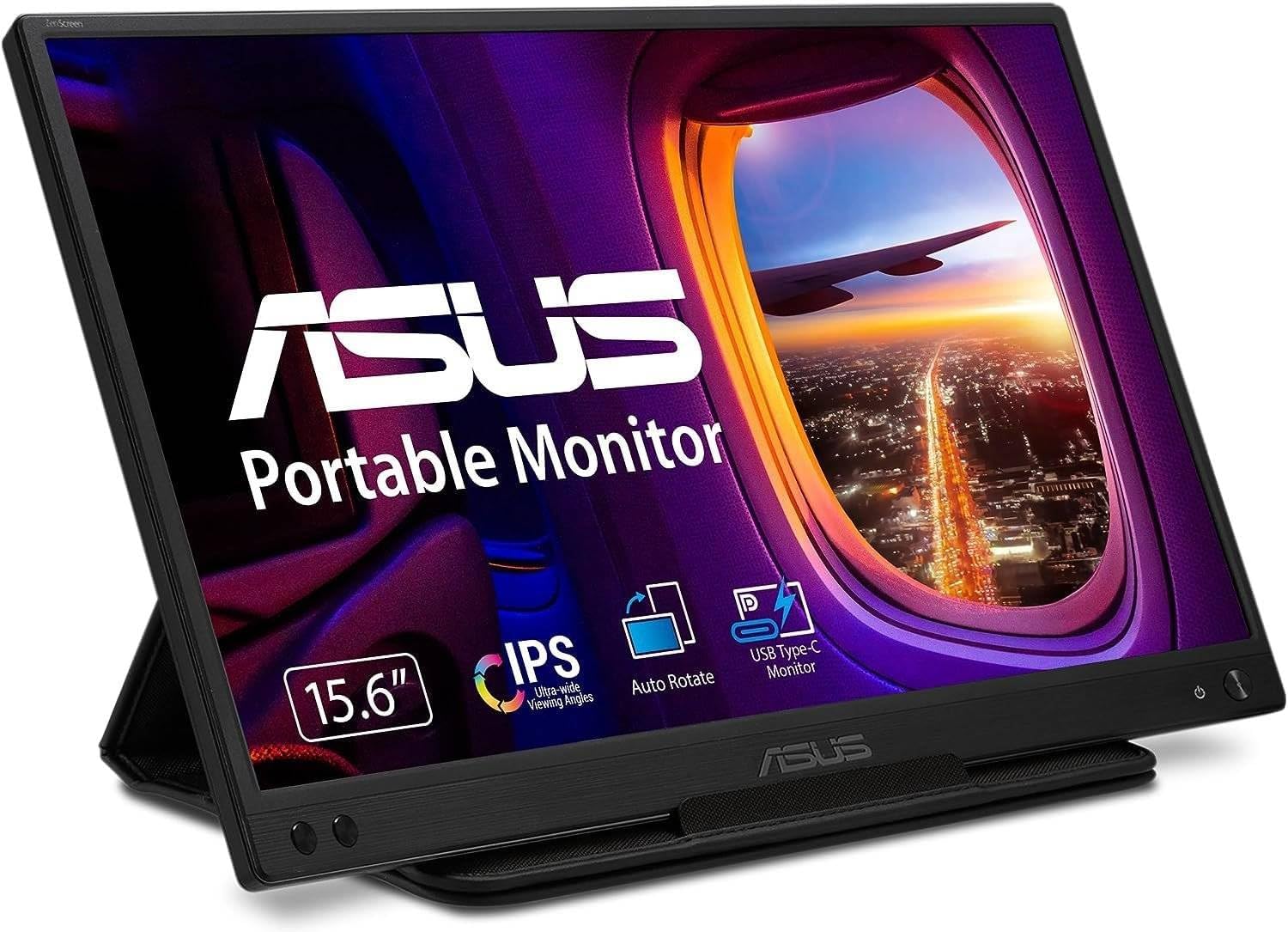 ASUS MB166C 15.6" Portable Monitor – 5ms Response Time, USB-C, Full HD 1920x1080, 60Hz, Black, EU Version