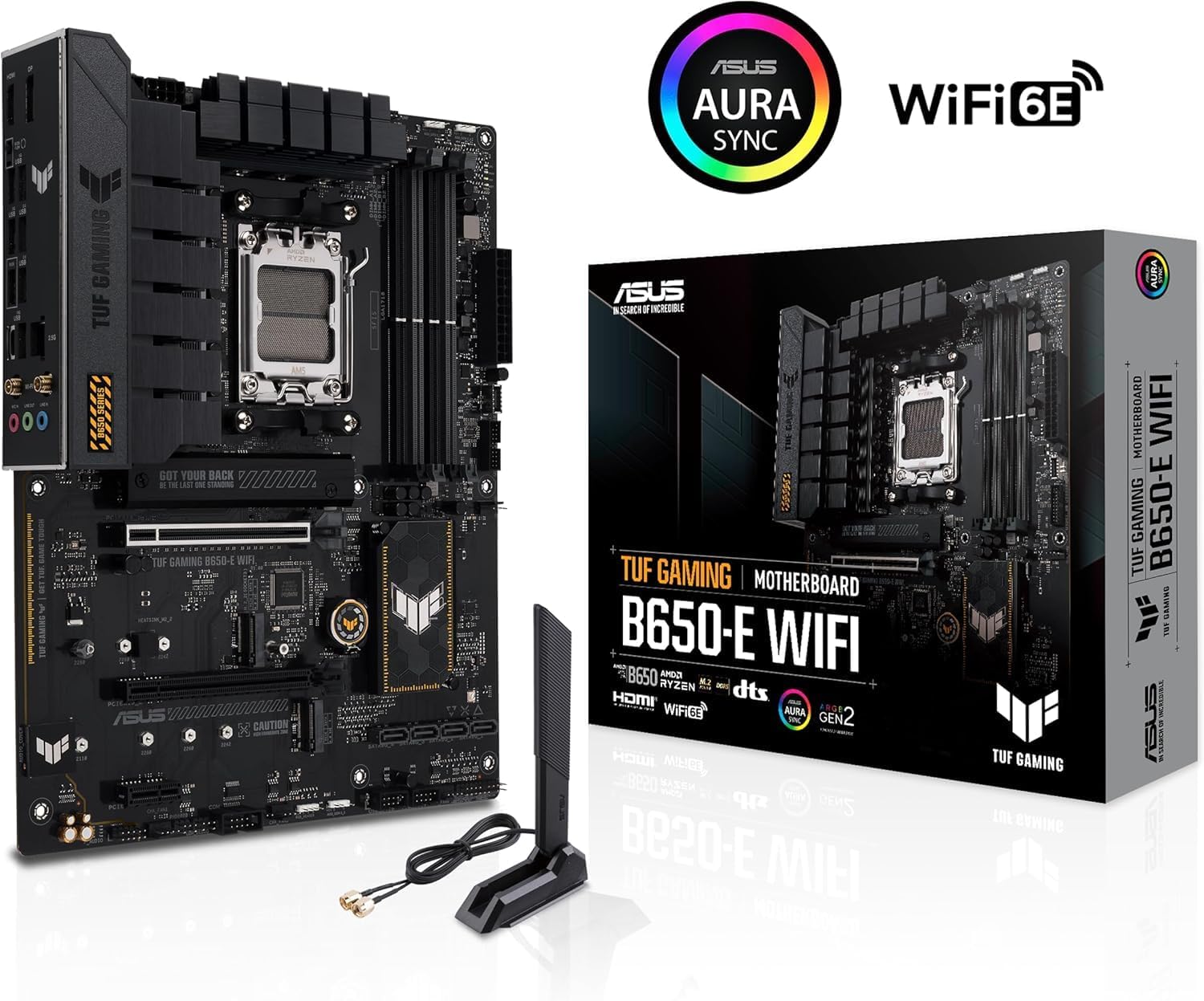 ASUS TUF Gaming B650-E WiFi Motherboard – AMD AM5 Socket, B650 Chipset, USB 20Gbps, Wi-Fi