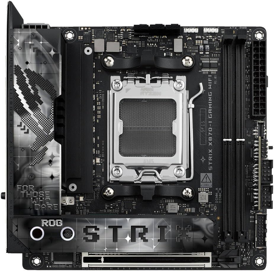 ASUS ROG Strix X870-I Gaming WiFi Mini-ITX Motherboard – AMD AM5 Socket, X870 Chipset, PCIe 5.0, USB4, Wi-Fi 7