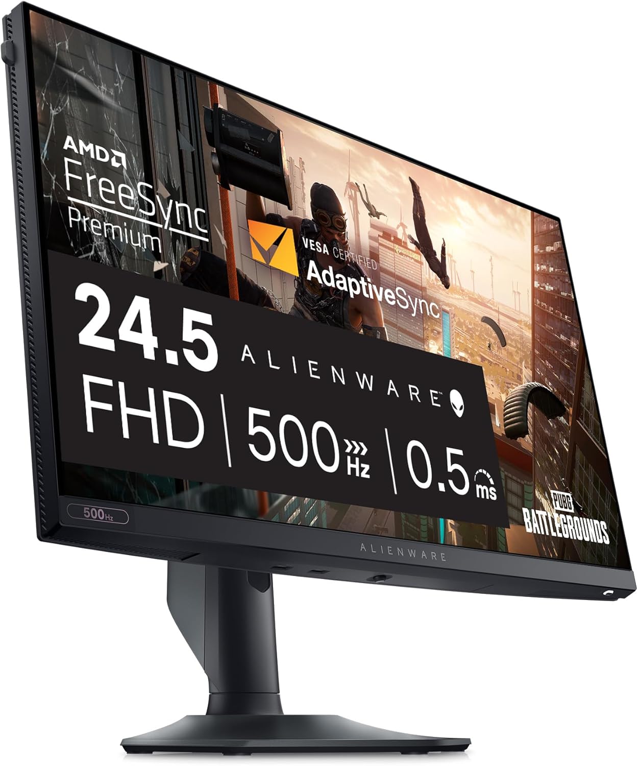 Alienware AW2524HF Gaming Monitor - 24.5-inch (1920x1080) 500Hz (Overclock) 0.5ms Display, Height/Tilt/Swivel/Pivot Adjustability, 3yr