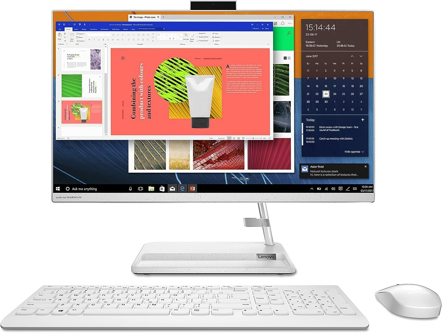 Lenovo IdeaCentre AIO 3 27IAP7 Desktop Computer, 27" FHD IPS Display, Intel Core i7-13620H, 16GB RAM, 512GB SSD, GeForce MX550 4GB Graphics, Wireless Mouse & ENG-ARAB K/B, Free DOS, White | F0GJ00LUAX