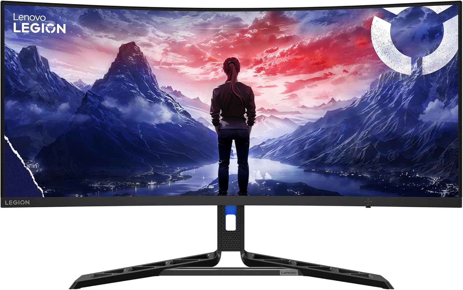Lenovo Legion R34w-30 34" WQHD Curved Gaming Monitor   180Hz, 0.5ms Response Time, 1500R Curve, 2x HDMI 2.1, DisplayPort 1.4, AMD FreeSync Premium, 99% sRGB, 90% DCI-P3, Raven Black