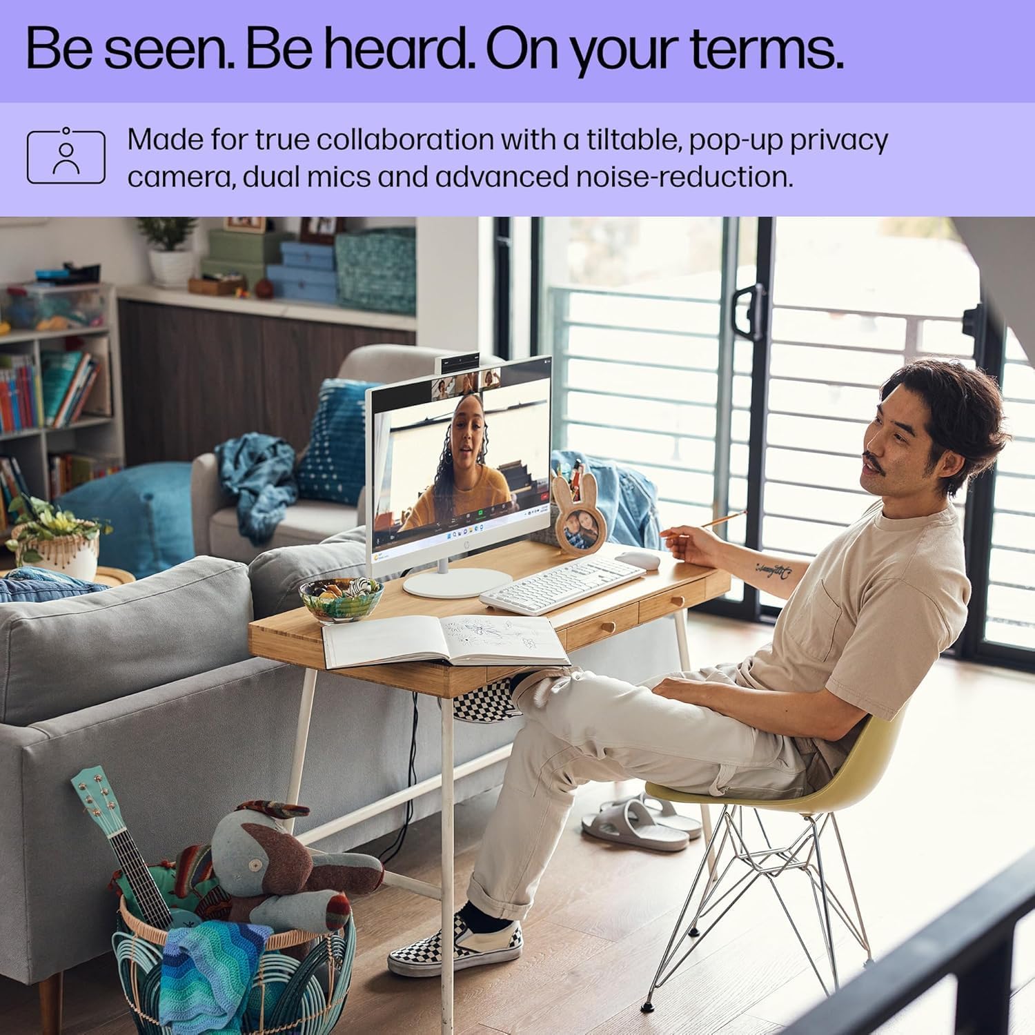 HP All-in-One Desktop PC – Intel Core i7-1355U | 16GB RAM | 512GB SSD | 27" Full HD Display | Windows 11 Pro | White | Includes First Wave USB Document Scanner with OCR