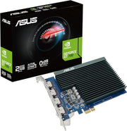 ASUS GT730 2GB GDDR5 4-Port Graphics Card – PCIe 2.0, Low Profile, Silent Cooling