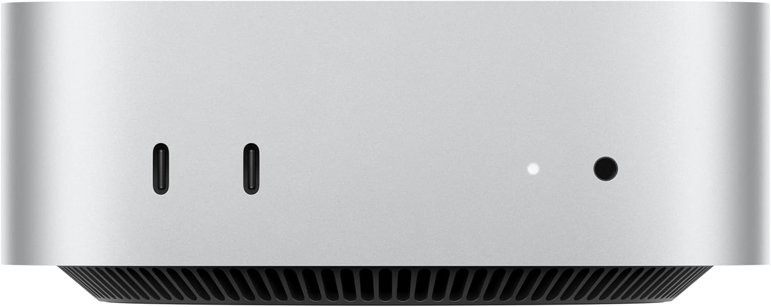 Apple Mac Mini Desktop Computer, Apple M4 Chip with 10-core CPU, 10-core GPU, 16-core Neural Engine, 16GB RAM, 1TB SSD, 3x Thunderbolt 4 Ports, HDMI Port, 2x USB-C Ports, Silver | Z1CF000WM