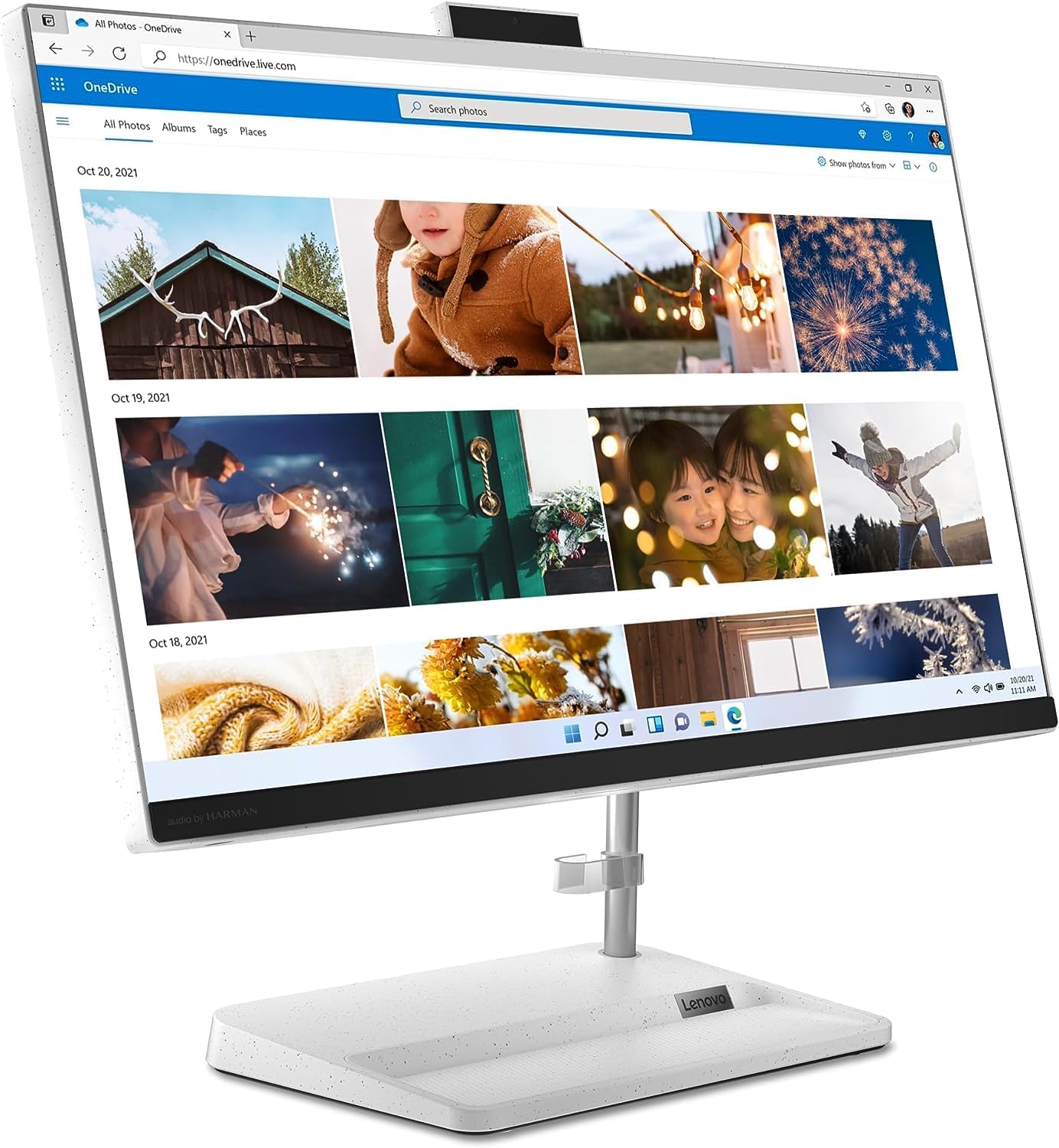 Lenovo IdeaCentre AIO 3 27IAP7 Desktop Computer, 27" FHD IPS Display, Intel Core i7-13620H, 16GB RAM, 512GB SSD, GeForce MX550 4GB Graphics, Wireless Mouse & ENG-ARAB K/B, Free DOS, White | F0GJ00LUAX