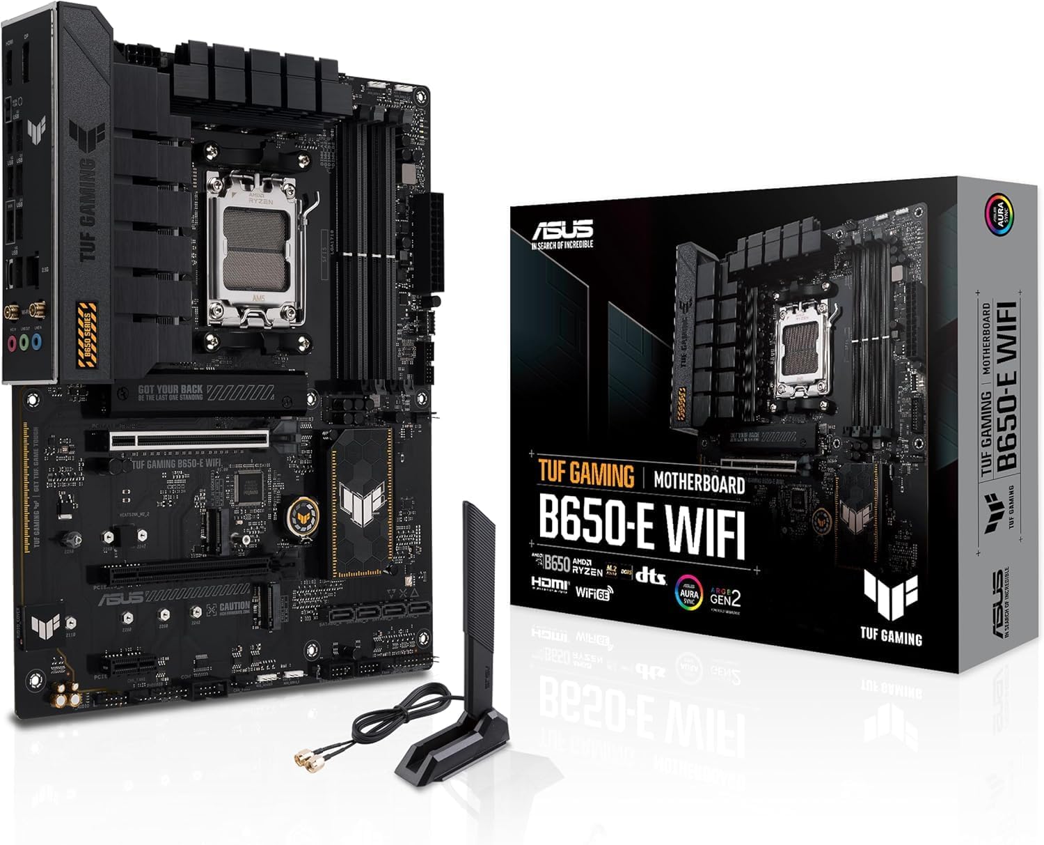 ASUS B650E Max Gaming WiFi Motherboard – AMD AM5 Socket, B650 Chipset, USB 10Gbps, WiFi, Aura Sync RGB