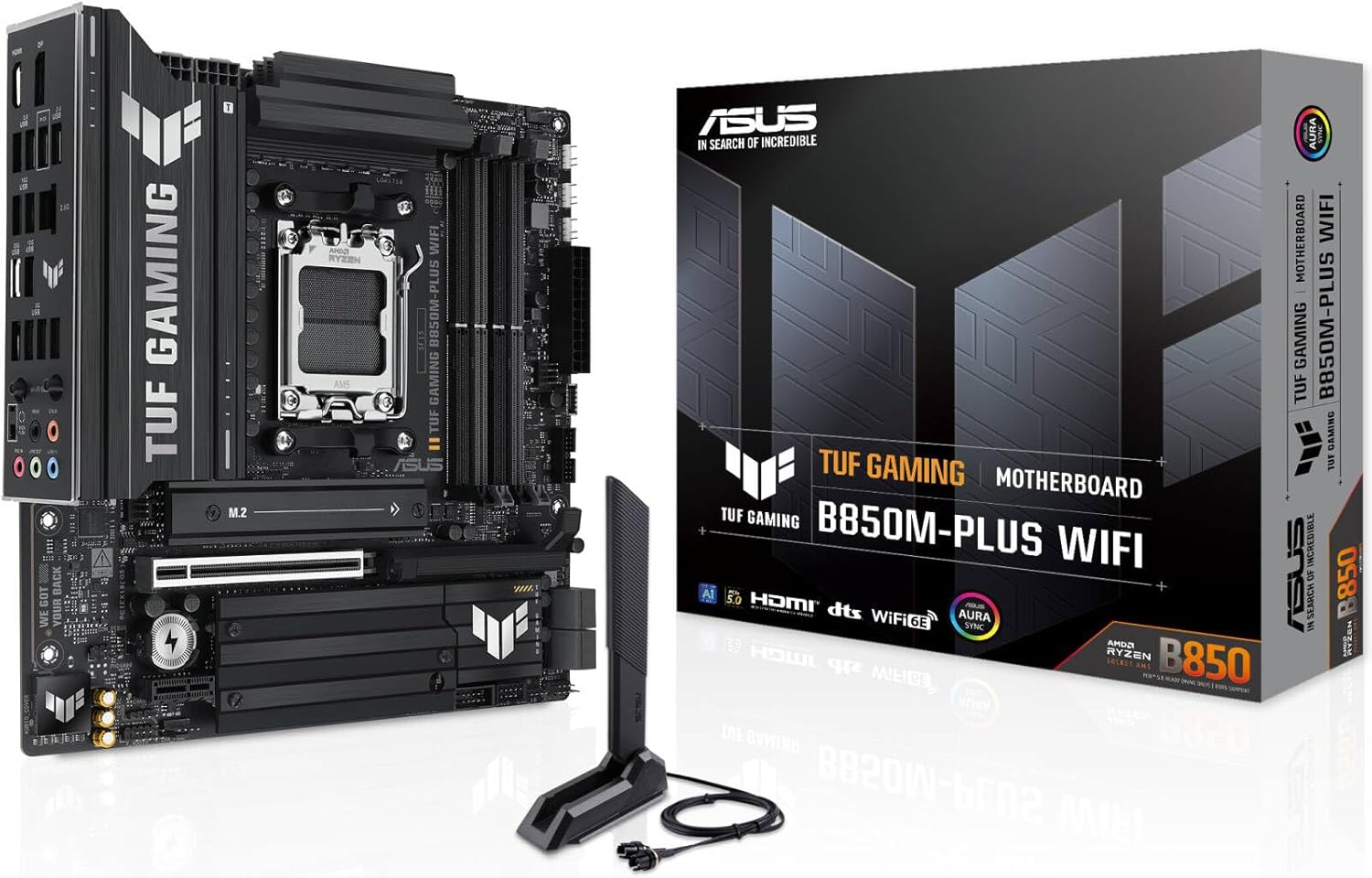 ASUS TUF GAMING B850M-PLUS WIFI/AM5,B850,USB20G,WIFI6E,AURA,MB