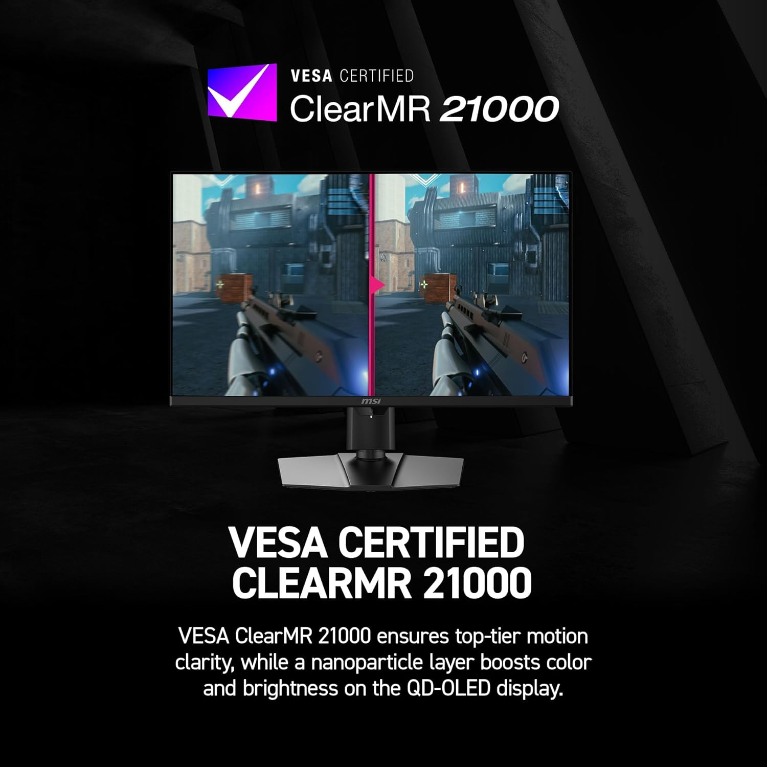 MSI MPG 271QR QD-OLED X50 Gaming Monitor – 27" WQHD (2560×1440) QD-OLED | 500Hz | 0.3ms | HDR front view | Buy in UAE