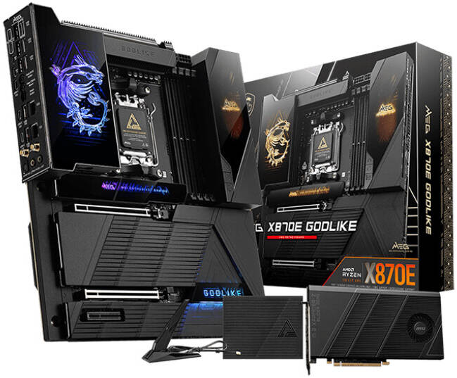MSI MEG X870E GODLIKE Motherboard – E-ATX, AMD X870E Chipset, Supports Ryzen 9000/7000 Series, DDR5, PCIe 5.0, Wi-Fi 7, 10G LAN, USB 4.0, Dynamic OLED Dashboard, Frozr AI Cooling, Mystic Light RGB – Ultimate Gaming Motherboard