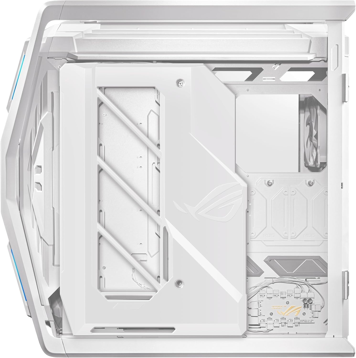 ASUS ROG Hyperion GR701 White – Premium Full-Tower PC Case, Tempered Glass, Advanced Cooling, PWM Fan Hub