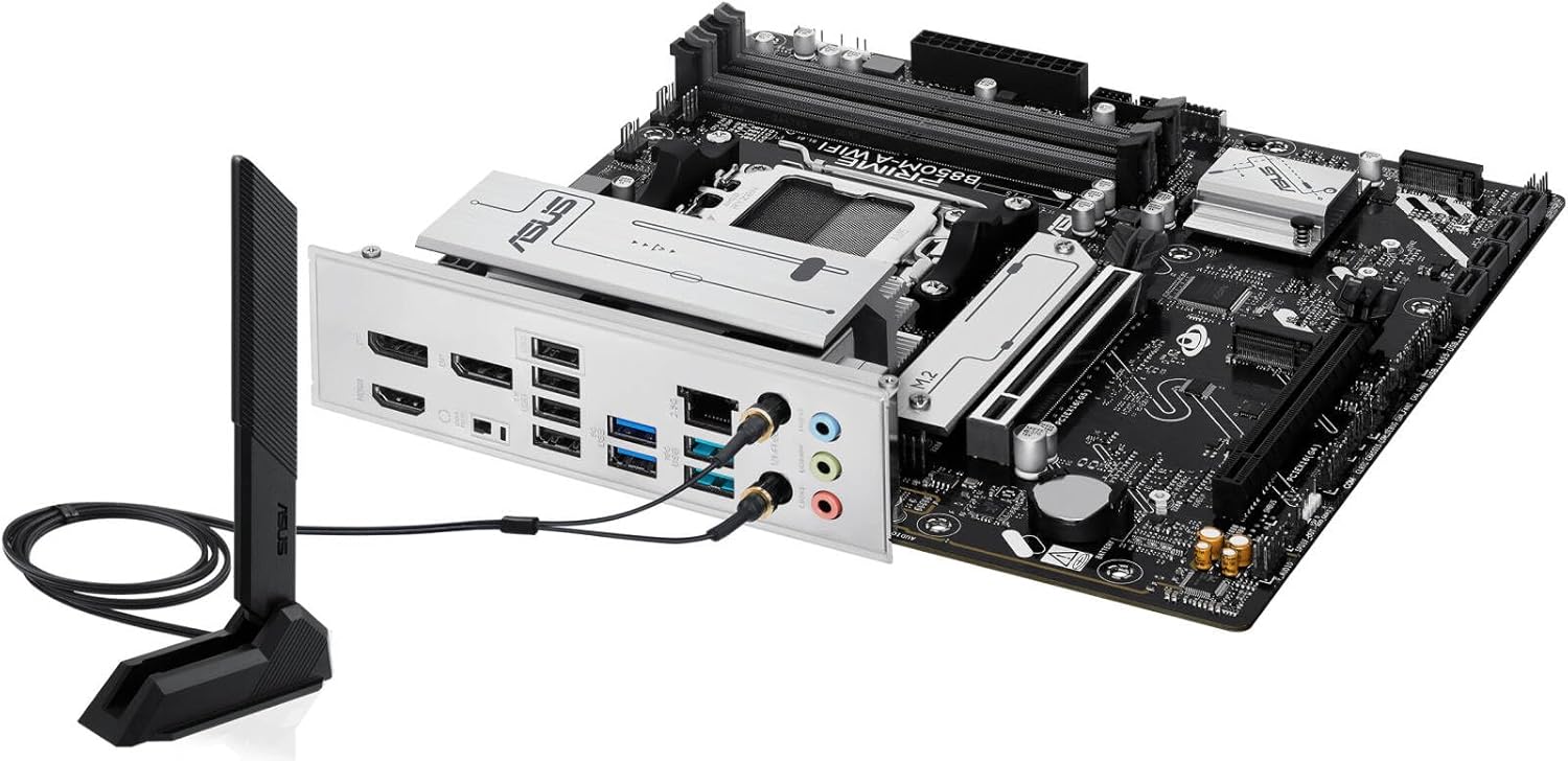 ASUS PRIME B850M-A WIFI Motherboard – Socket AM5, B850 Chipset, USB 10Gbps, WiFi 6E, Micro-ATX