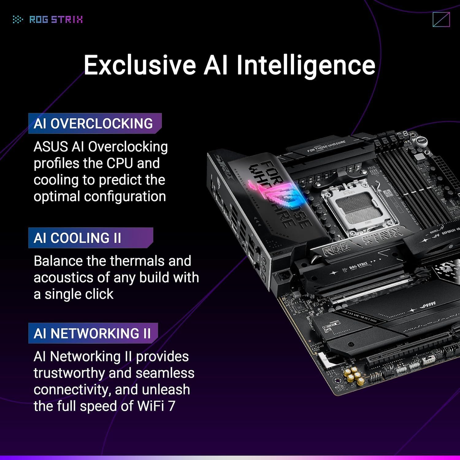 ASUS ROG Strix X870E-E Gaming WiFi Motherboard – AMD AM5 Socket, X870E Chipset, PCIe 5.0, USB4, Wi-Fi 7