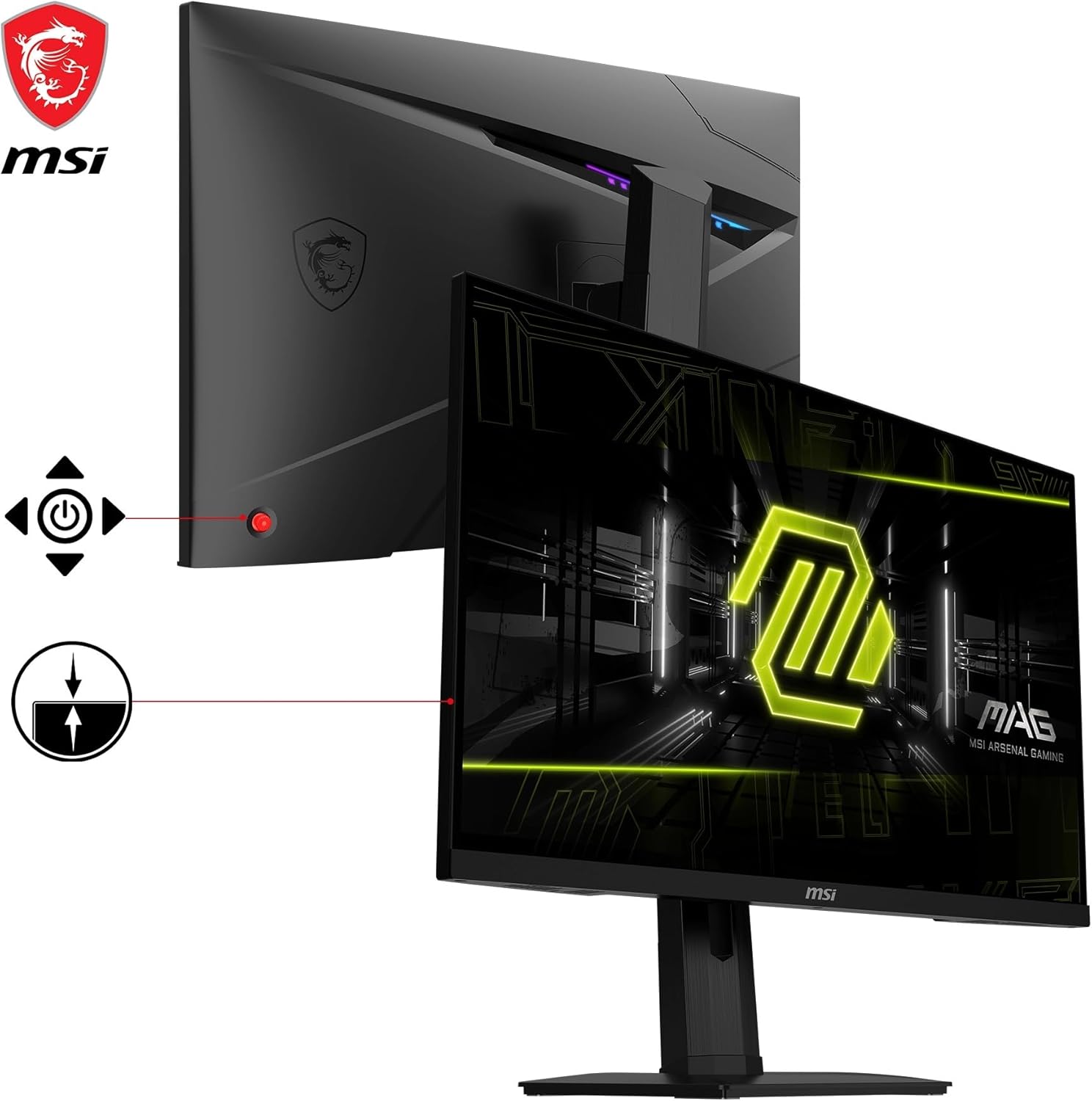 MSI MAG 274QRF QD E2 Gaming Monitor – 27" WQHD (2560×1440) QD-IPS | 180Hz | 0.5ms | HDR | G-SYNC Compatible | Flat Display MSI