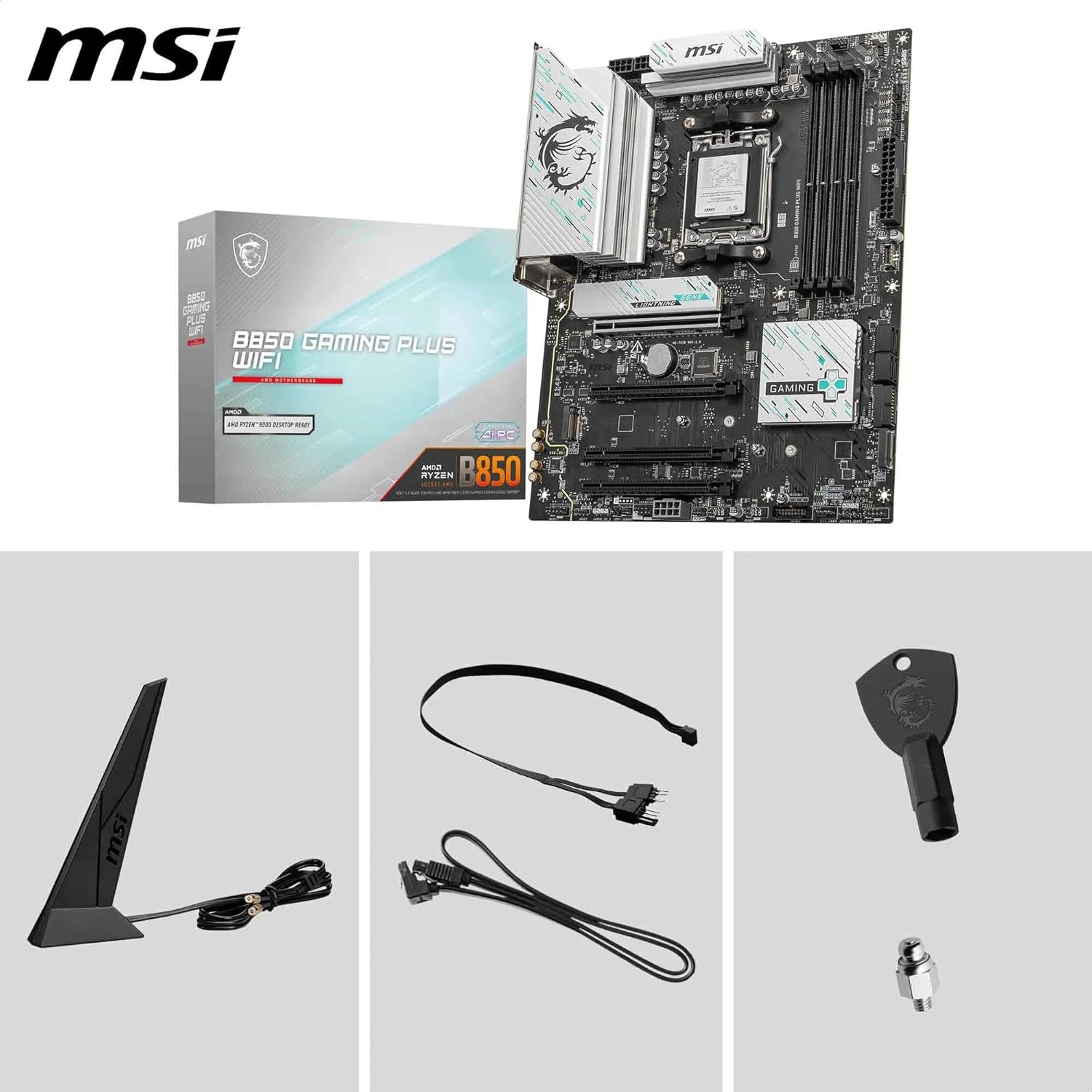 MSI B850 GAMING PLUS WIFI PZ AM5 DDR5 ATX Motherboard MSI