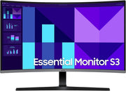 Samsung 32" Essential S3 Monitor – Full HD 1080p, 100Hz Refresh Rate, Eye Care Technology, Slim Bezels, HDMI & DisplayPort, Smooth & Vibrant Display for Gaming, Work, and Entertainment