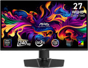 MSI MAG 273QP QD-OLED X24 27" Gaming Monitor – 240Hz, 0.03ms Response, Quantum Dot OLED, FreeSync Premium, G-SYNC Compatible, Ergonomic Adjustable Stand, Frameless Design – Ultra-Fast Esports & Creator Display