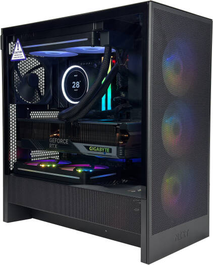 Leviathan X Gaming PC - Intel Core Ultra 7 265K 20 Cores 20 Threads, NVIDIA RTX 5070 TI 16GB, 32GB DDR5 RAM 6400MHz, 2TB SSD Gen 5, 850W Gold Rated PSU, 240mm LCD Liquid Cooler, Wi-Fi 7 + BT
