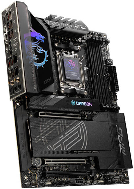 MSI X870E GAMING PLUS WIFI Motherboard – AMD X870 Chipset, Supports Ryzen 9000/7000 Series, DDR5, PCIe 5.0, Wi-Fi 7, 2.5G LAN, Lightning Gen 5 M.2, Extended Heatsink, M.2 Shield Frozr, Mystic Light RGB