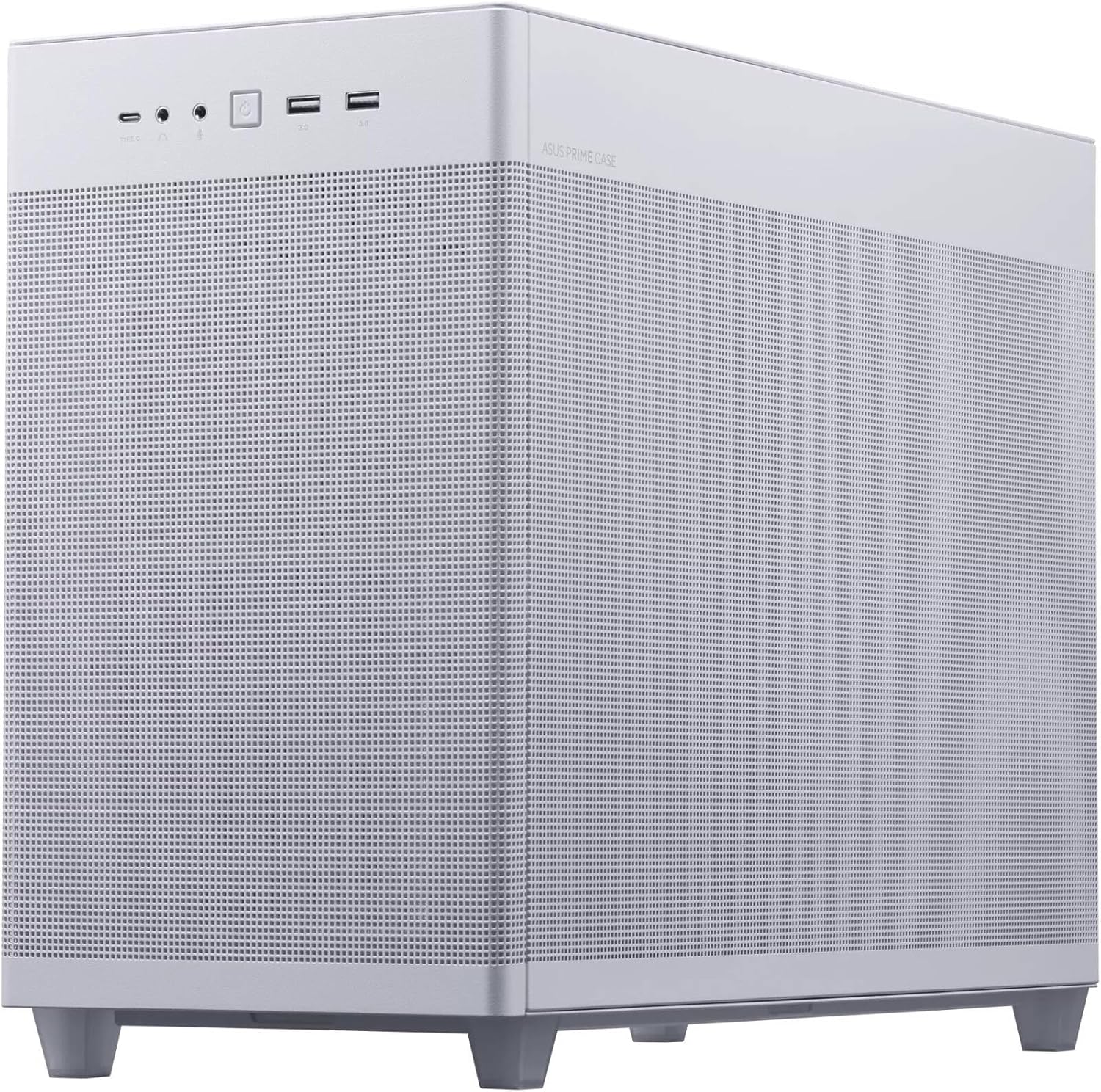 ASUS Prime AP201 Mid-Tower PC Case – Tempered Glass, White, ATX / Micro-ATX / Mini-ITX Compatible