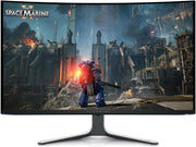 Alienware AW3225QF 32 Inch 4K UHD (3840x2160) 1700R Curved Gaming Monitor, 240Hz, QD OLED, 0.03ms, NVIDIA G-SYNC Compatible, HDR, Dolby Vision, USB-C, DisplayPort, 2x HDMI, 4x USB, 3 Year Warranty