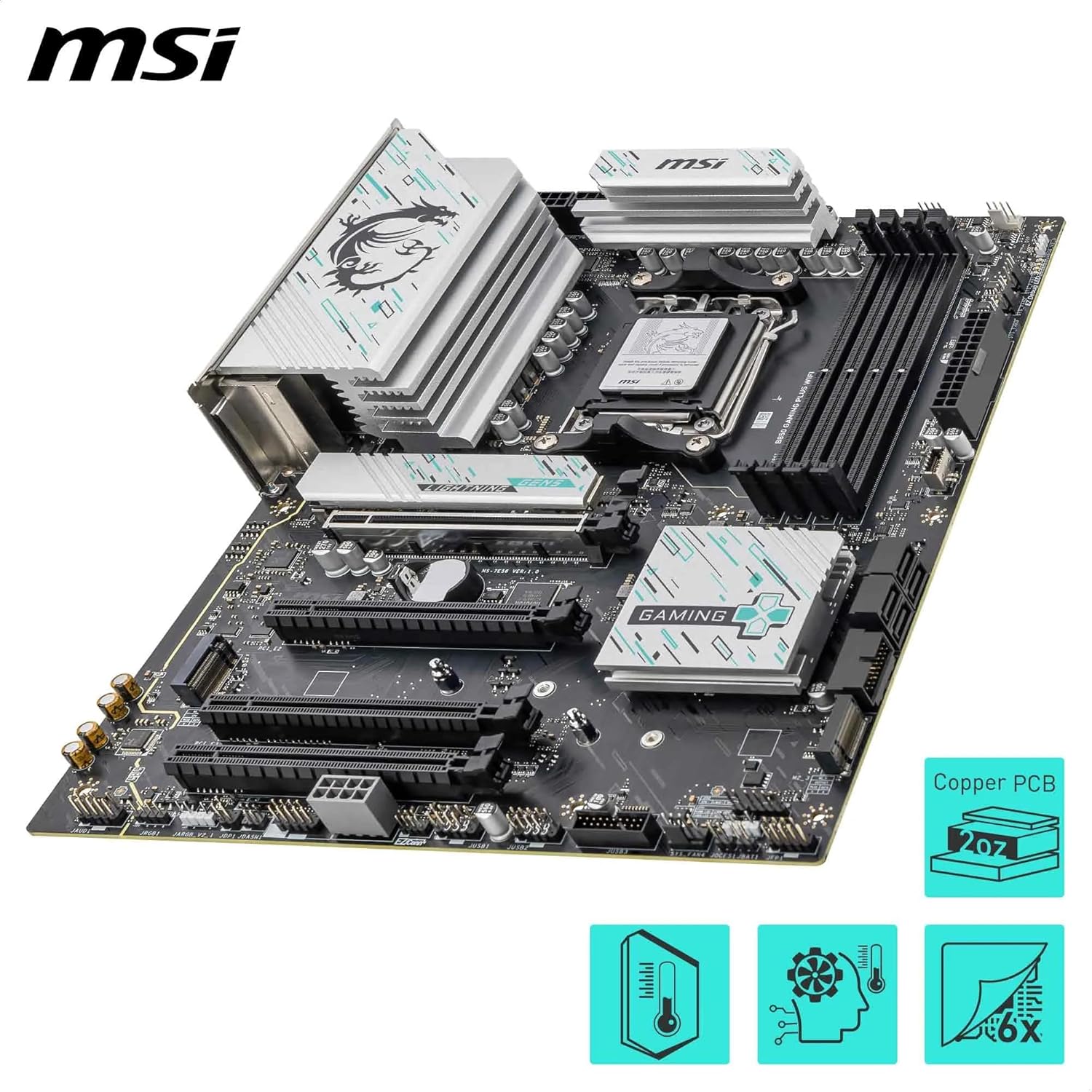 MSI B850 GAMING PLUS WIFI PZ AM5 DDR5 ATX Motherboard MSI