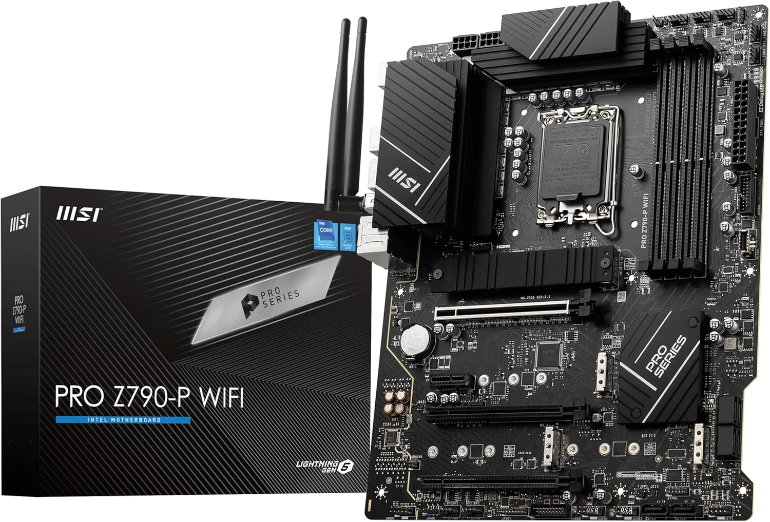 MSI PRO Z790-P WIFI ATX Motherboard – Intel Z790 Chipset | LGA 1700 | DDR5 | PCIe 5.0 | WiFi | 2.5G LAN MSI