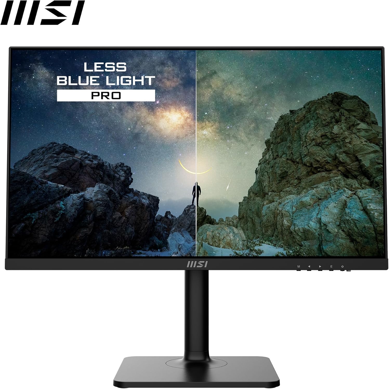 MSI Modern MD2412P 23.8" Full HD IPS Monitor – Adjustable Stand (Tilt/Swivel/Pivot/Height), Eye-Care Flicker-Free & Blue Light Reduction, HDMI/DisplayPort/USB-C, Slim Modern Design – Ideal for Home & Office Productivity