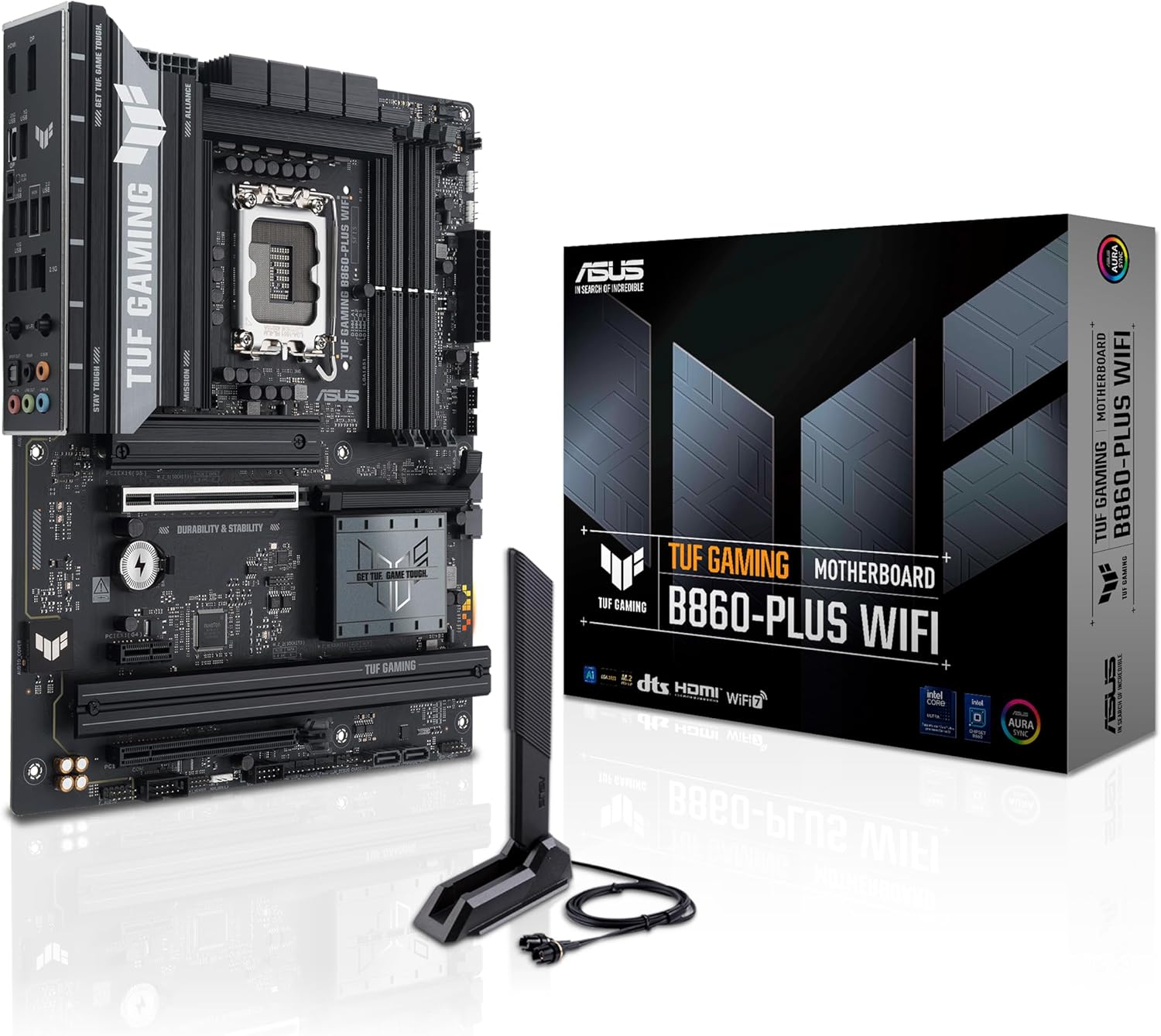 ASUS ROG STRIX B860-I GAMING WIFI-AE   Mini-ITX LGA1851 Motherboard with DDR5-9066+ OC, PCIe 5.0, WiFi 7, 2.5Gb Ethernet, USB4, DisplayPort 1.4, HDMI 2.1, BIOS FlashBack Aura Sync RGB & Advanced Thermal Design