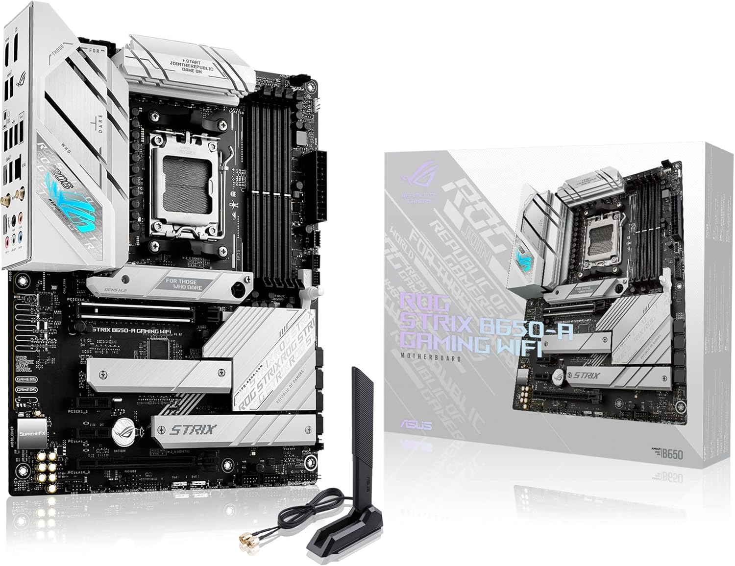 ASUS ROG Strix B650E-F Gaming WiFi-AE   High-Performance ATX AM5 Motherboard with DDR5-6400+ OC, PCIe 5.0, WiFi 6E, 2.5Gb Ethernet, USB 3.2 Gen 2x2, Aura Sync RGB & Advanced Cooling