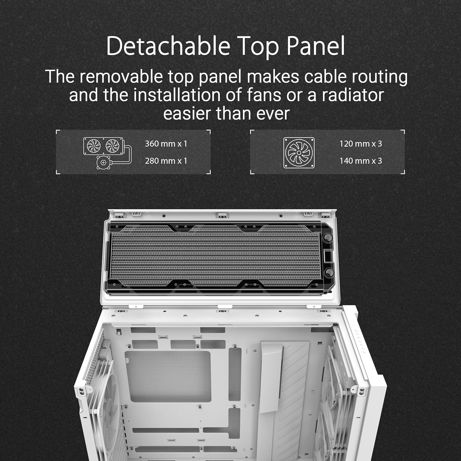 ASUS TUF Gaming GT302 Mid-Tower PC Case – Black with Tempered Glass & ARGB Fans, ATX / Micro-ATX / Mini-ITX Compatible