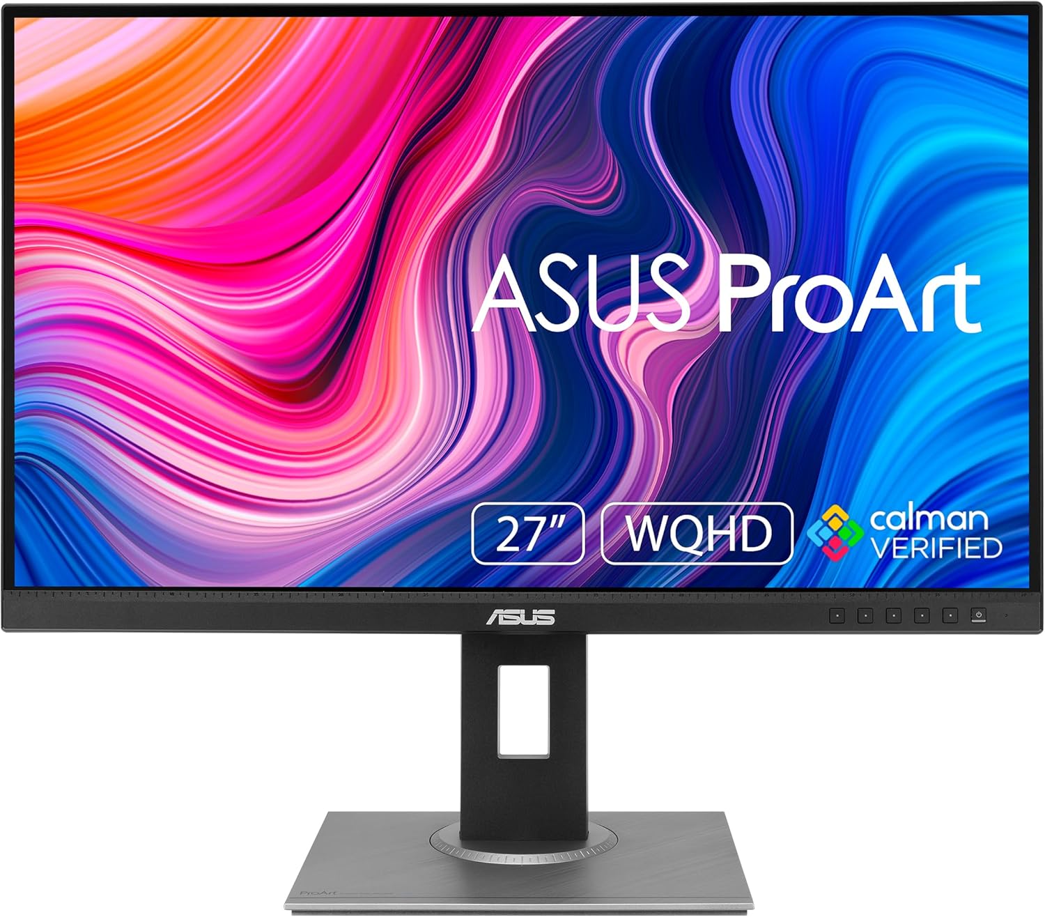 ASUS ProArt Display PA278QV, 27 WQHD (2560?1440) IPS Professional Monitor, Calman Verified, 100% sRGB/Rec.709, E2, 75Hz, Ergonomic Stand