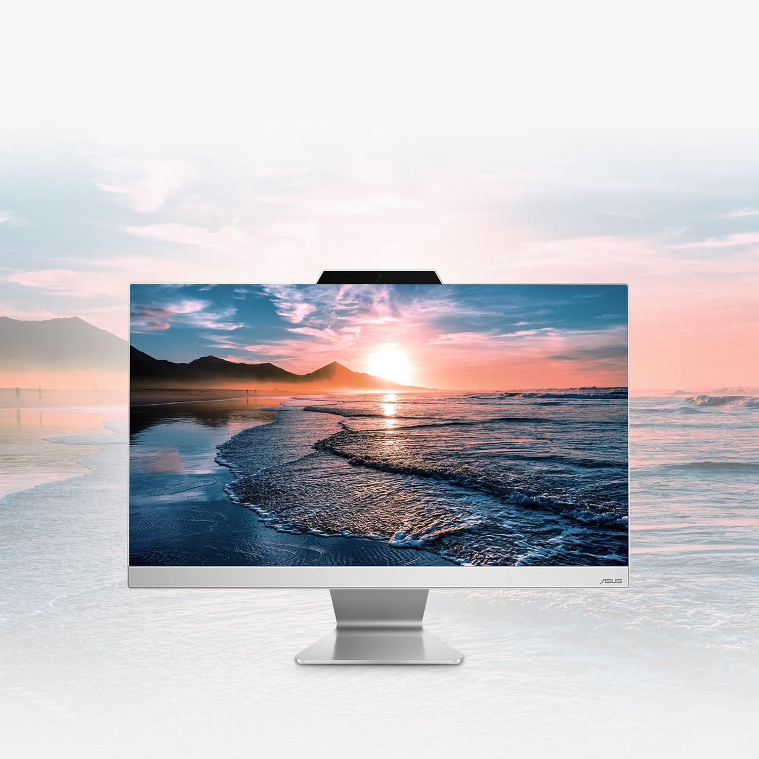 ASUS AIO A3402WVAK-I58512W2W | Intel Core i5 1335U, 8GB RAM, 512GB SSD, 23.8" FHD Screen, Intel Graphics, Win 11 Home, Wireless Eng-Arab Keyboard & Mouse, White