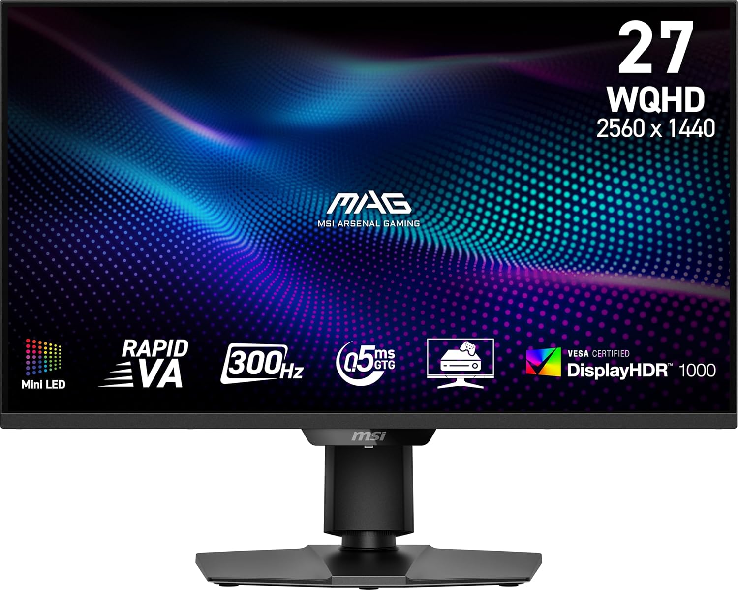 MSI MAG 274QPF X30MV Gaming Monitor – 27" WQHD (2560×1440) VA | 300Hz | 0.5ms | HDR | Adaptive Sync | Flat Display MSI