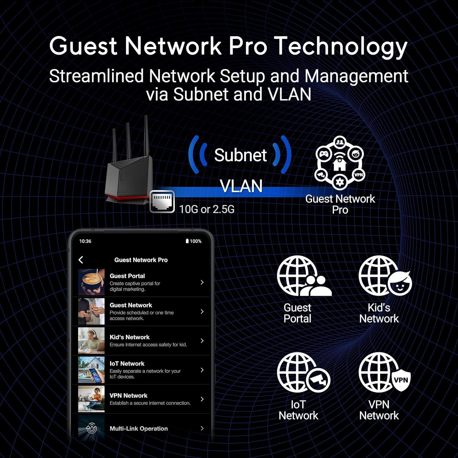 ASUS RT-BE86U WiFi 7 Dual-Band Router – 8,600 Mbps, OFDMA & MU-MIMO, AiMesh Compatible